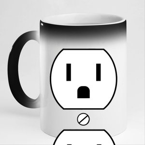 Electrial Outlet Plug Costume 11oz Black Color Changing Mug