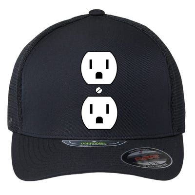 Electrial Outlet Plug Costume Flexfit Unipanel Trucker Cap