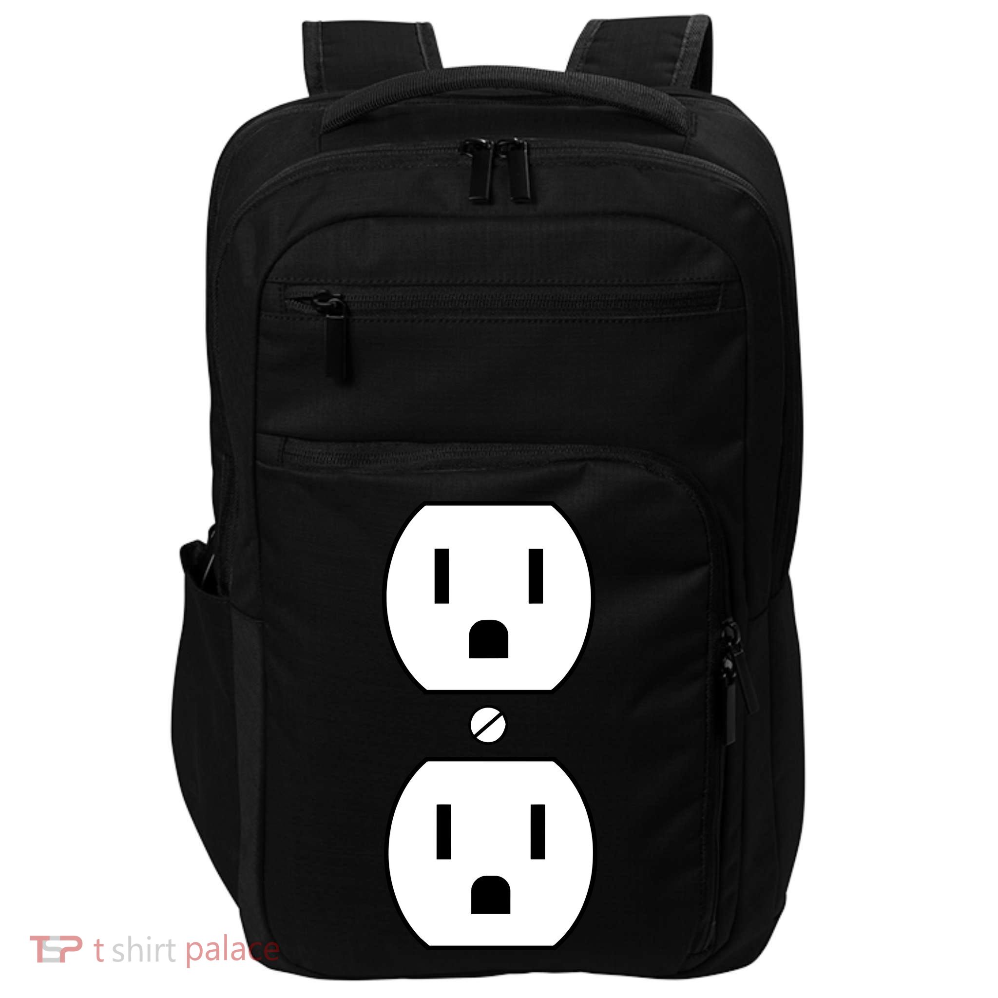 Electrial Outlet Plug Costume Impact Tech Backpack