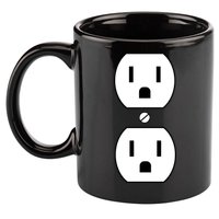 Electrial Outlet Plug Costume 11oz C Handle Ceramic Mug