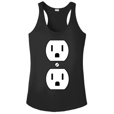 Electrial Outlet Plug Costume Ladies PosiCharge Competitor Racerback Tank