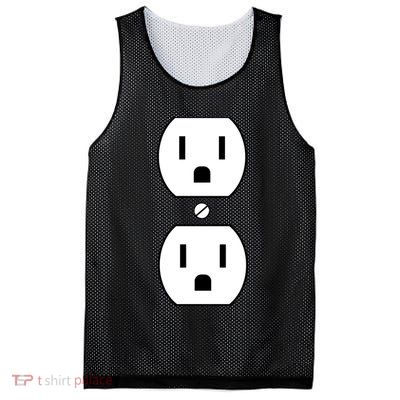 Electrial Outlet Plug Costume Mesh Reversible Basketball Jersey Tank