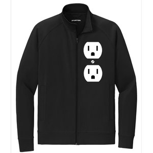 Electrial Outlet Plug Costume Stretch Full-Zip Cadet Jacket