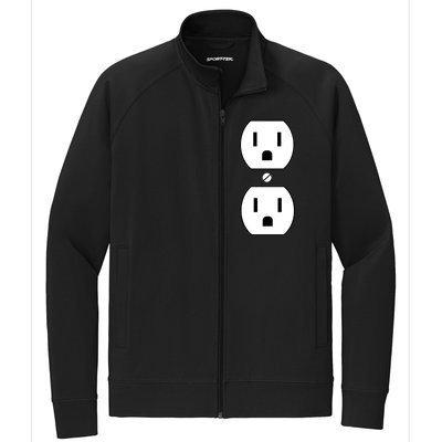 Electrial Outlet Plug Costume Stretch Full-Zip Cadet Jacket