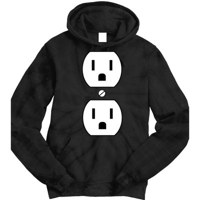 Electrial Outlet Plug Costume Tie Dye Hoodie