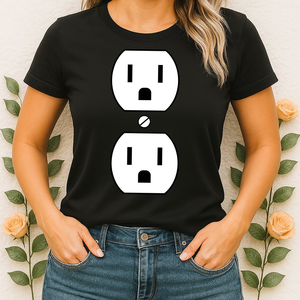 Electrial Outlet Plug Costume Womens T-Shirt