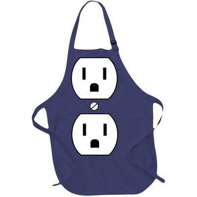 Electrial Outlet Plug Costume Full-Length Apron With Pockets