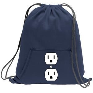 Electrial Outlet Plug Costume Sweatshirt Cinch Pack Bag