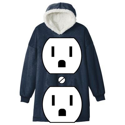 Electrial Outlet Plug Costume Hooded Wearable Blanket