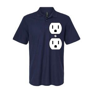 Electrial Outlet Plug Costume Softstyle Adult Sport Polo