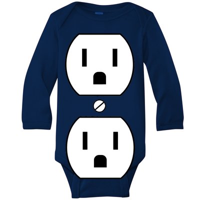 Electrial Outlet Plug Costume Baby Long Sleeve Bodysuit