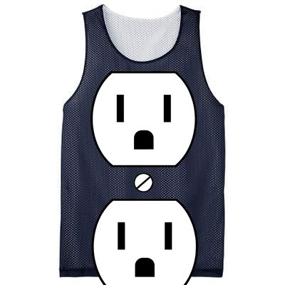 Electrial Outlet Plug Costume Mesh Reversible Basketball Jersey Tank