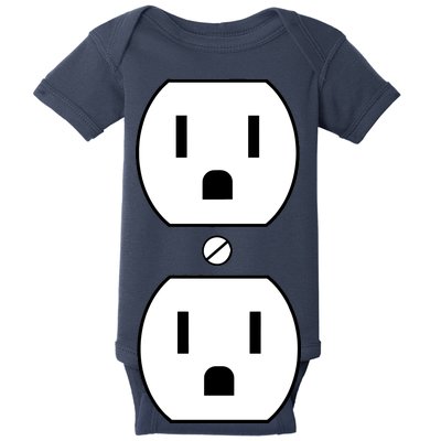 Electrial Outlet Plug Costume Baby Bodysuit