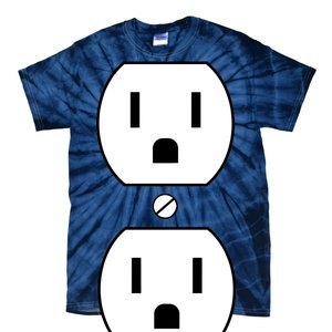 Electrial Outlet Plug Costume Tie-Dye T-Shirt