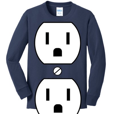 Electrial Outlet Plug Costume Kids Long Sleeve Shirt