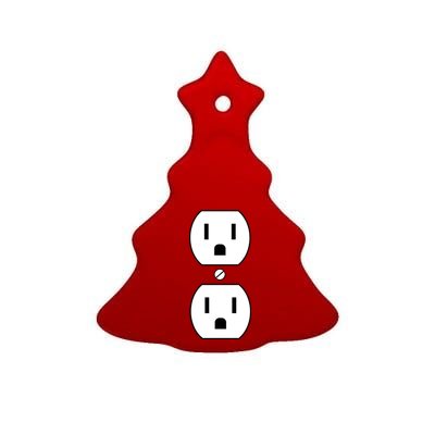 Electrial Outlet Plug Costume Ceramic Tree Ornament