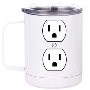 Electrial Outlet Plug Costume 12 oz Stainless Steel Tumbler Cup