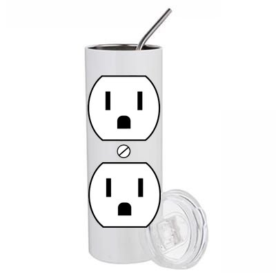 Electrial Outlet Plug Costume Stainless Steel Tumbler