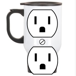 Electrial Outlet Plug Costume Stainless Steel Travel Mug