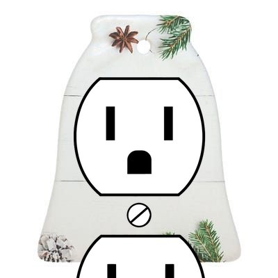 Electrial Outlet Plug Costume Ceramic Bell Ornament