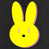 Electric Bunny 7 Panel Mesh Trucker Snapback Hat