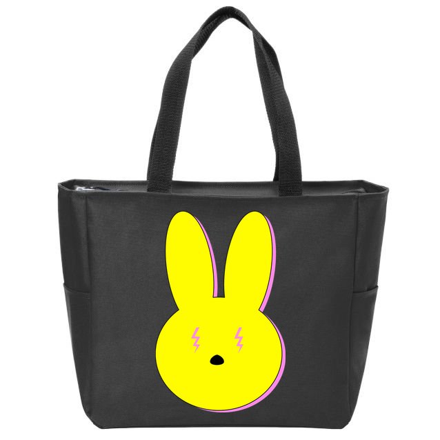 Electric Bunny Zip Tote Bag