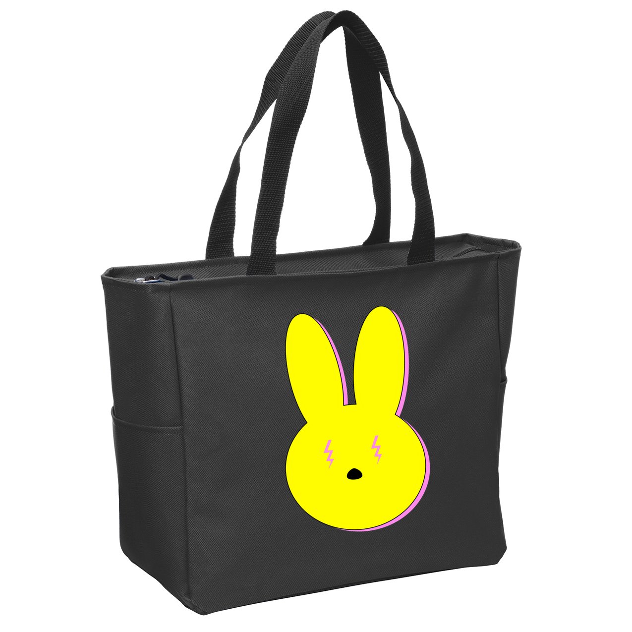 Electric Bunny Zip Tote Bag