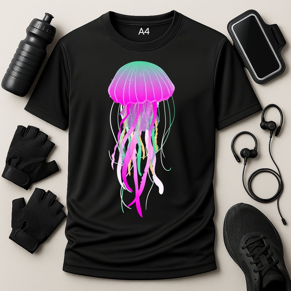 Electric Jellyfish Cooling Performance Crew T-Shirt