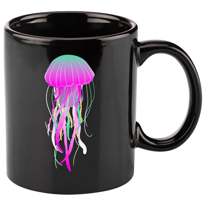 Electric Jellyfish 11oz C Handle Ceramic Mug