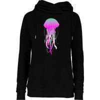 Electric Jellyfish Womens Funnel Neck Pullover Hood