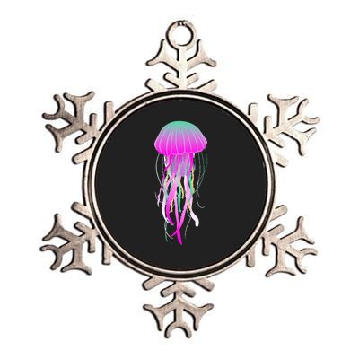 Electric Jellyfish Metallic Star Ornament