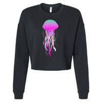 Electric Jellyfish Cropped Pullover Crew