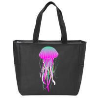 Electric Jellyfish Zip Tote Bag