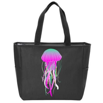 Electric Jellyfish Zip Tote Bag