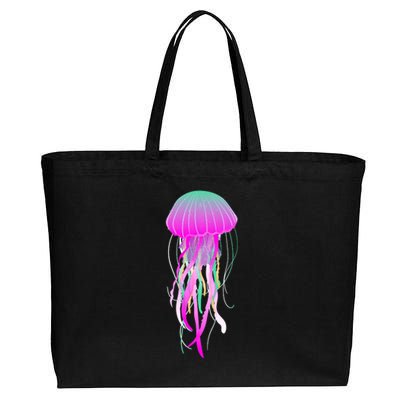 Electric Jellyfish Cotton Canvas Jumbo Tote