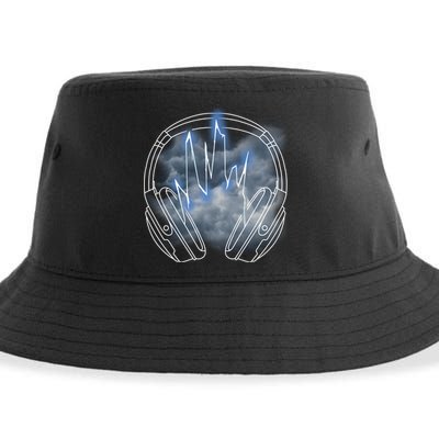 Electric Lighting Music Headphones Sustainable Bucket Hat