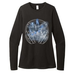 Electric Lighting Music Headphones Womens CVC Long Sleeve Shirt