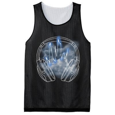 Electric Lighting Music Headphones Mesh Reversible Basketball Jersey Tank