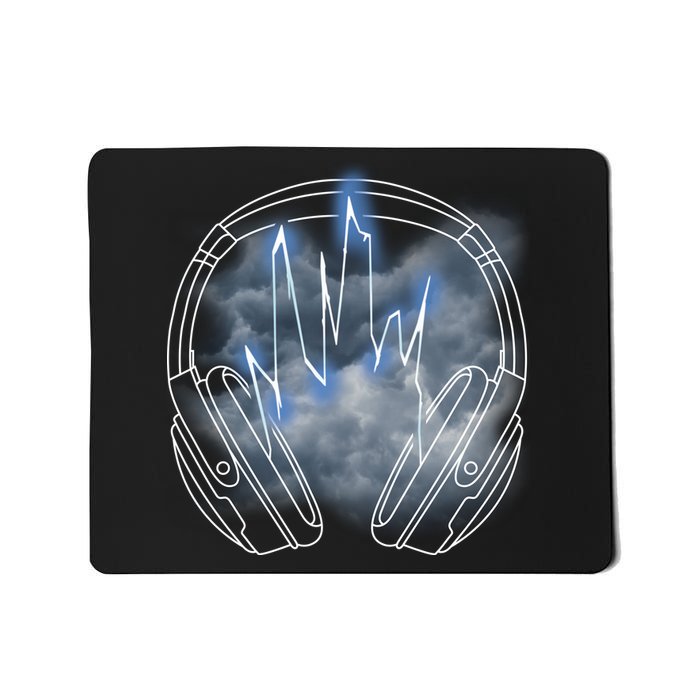 Electric Lighting Music Headphones Mousepad