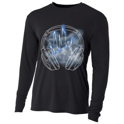 Electric Lighting Music Headphones Cooling Performance Long Sleeve Crew