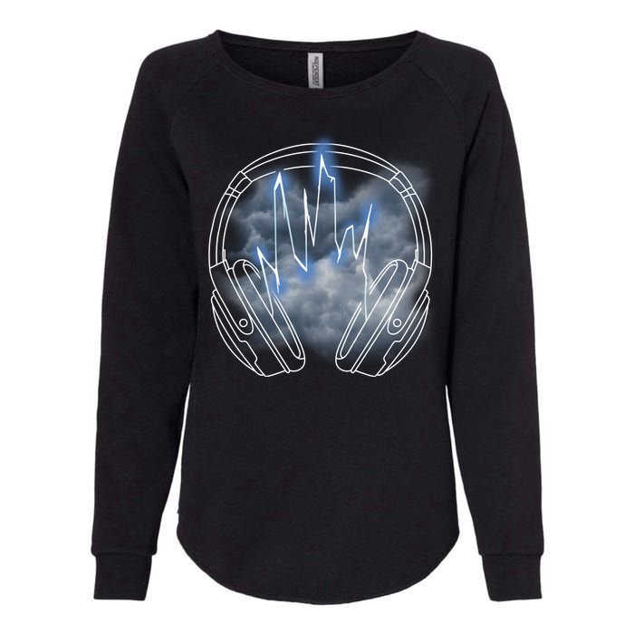 Electric Lighting Music Headphones Womens California Wash Sweatshirt