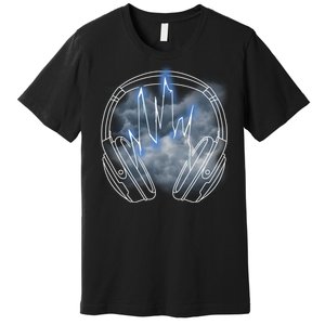 Electric Lighting Music Headphones Premium T-Shirt