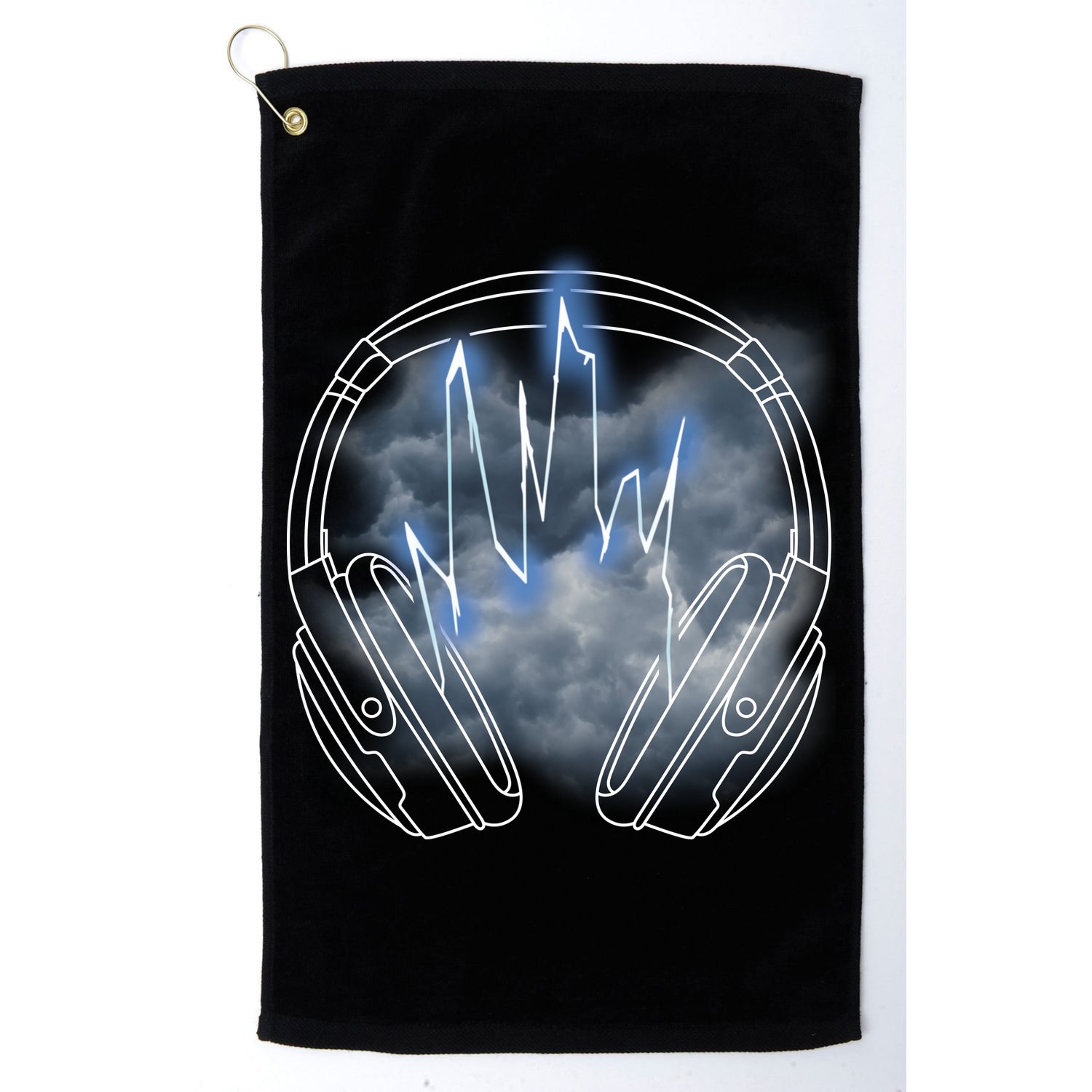 Electric Lighting Music Headphones Golf Towel
