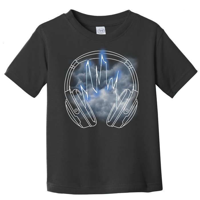 Electric Lighting Music Headphones Toddler T-Shirt