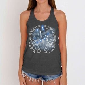 Electric Lighting Music Headphones Women's Knotted Racerback Tank