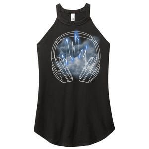 Electric Lighting Music Headphones Women's Perfect Tri Rocker Tank