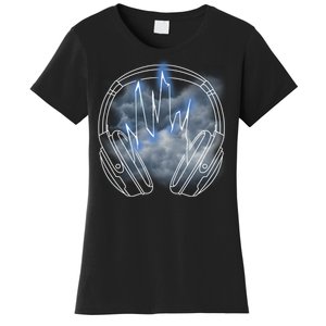 Electric Lighting Music Headphones Women's T-Shirt