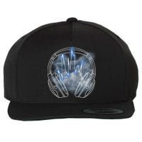 Electric Lighting Music Headphones Wool Snapback Cap