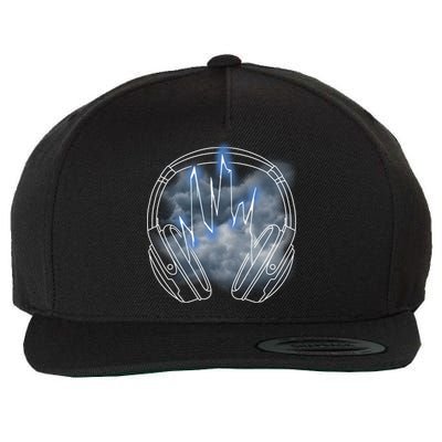 Electric Lighting Music Headphones Wool Snapback Cap