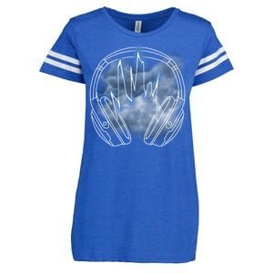 Electric Lighting Music Headphones Enza Ladies Jersey Football T-Shirt